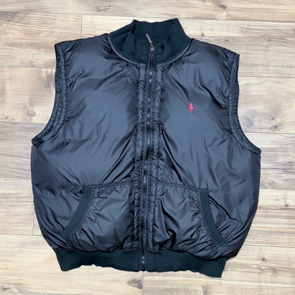 Polo Ralph Lauren Women Black Puffer Vest Down Filled Wide Channel Vest Size XXL - Picture 11 of 16